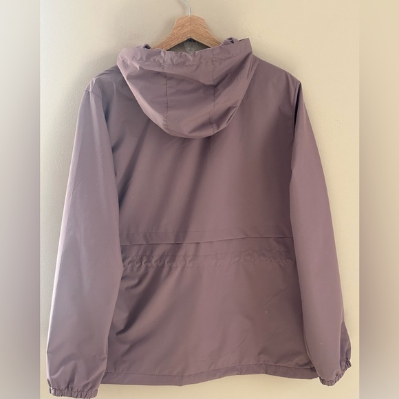 EUC New Balance Women's Mauve Utility Hooded Windbreaker Jacket Size XL - Picture 3 of 5